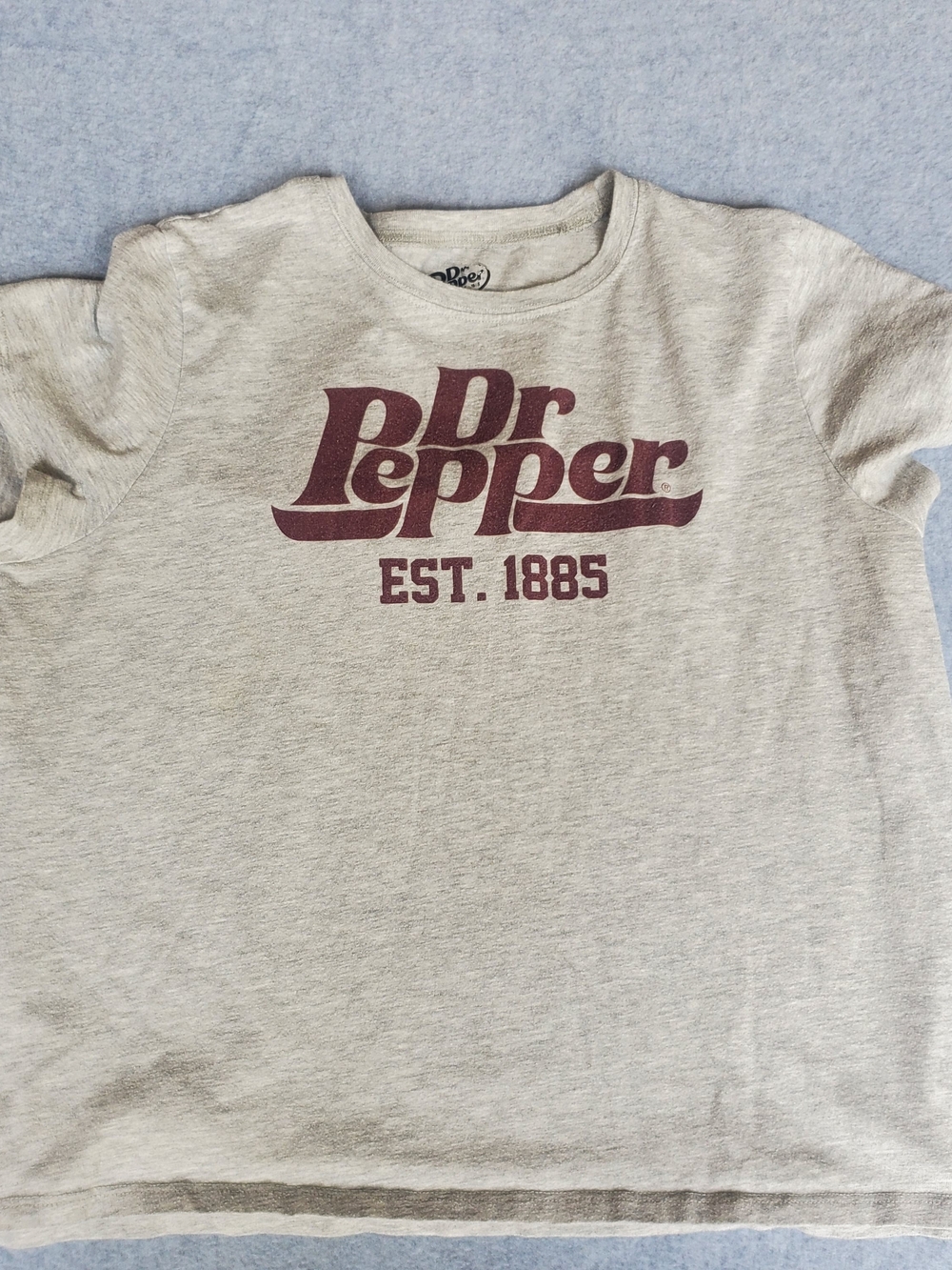 Dr Pepper Light Gray Short Sleeve Tee for Kids - Vintage Logo